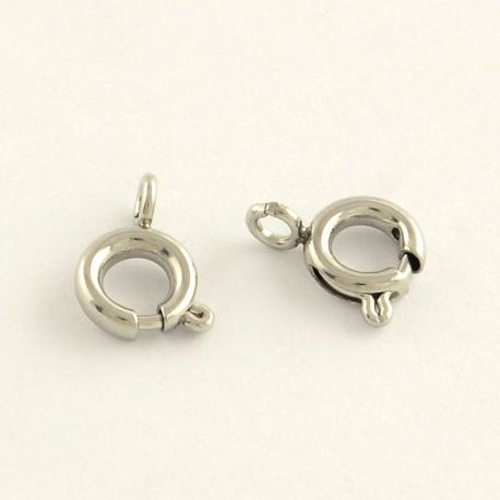Stainless steel clasp, 9x7 mm, 2 pcs. MD1404