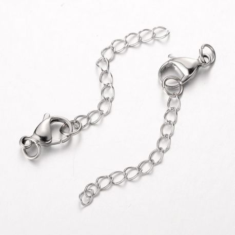 Stainless steel clasp, 15 mm, 1 pcs. MD1406