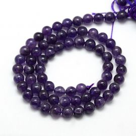Natural Amethyst beads strand 6 mm