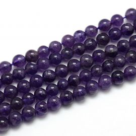 Natural Amethyst beads strand 6 mm