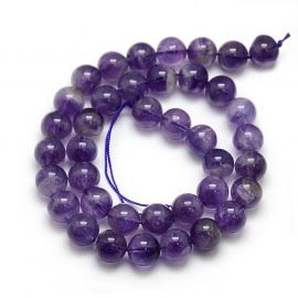 Natural Amethyst beads strand 10 mm