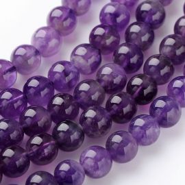 Amethyst beads strand ,8 mm