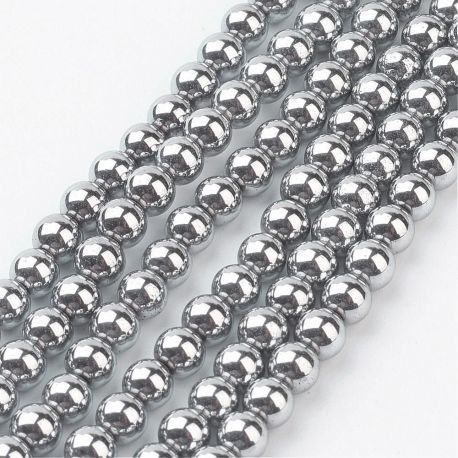 Synthetic hematite beads strand 4 mm AK1054