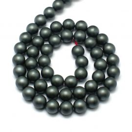 Synthetic hematite beads strand 8 mm