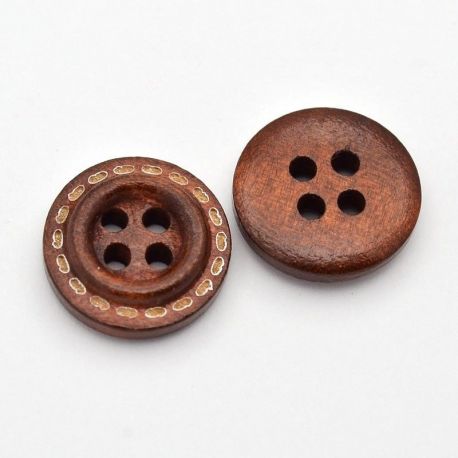 Wooden button 16 mm, 1 pcs. SAG0023