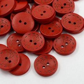 Wooden button 28 mm, 1 pcs.
