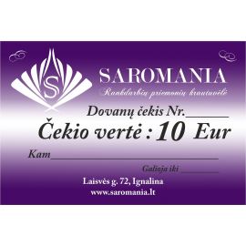 Kinkekaart 10 Euri väärtus cekis-10
