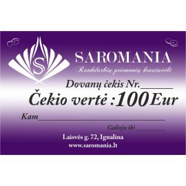 Dāvanu kupons 100 Eur vērtībā cekis-100