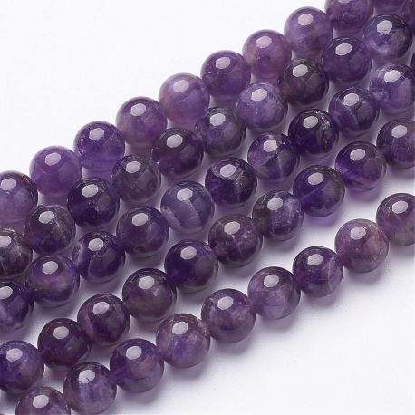 Natural Amethyst beads strand 10 mm AK1076