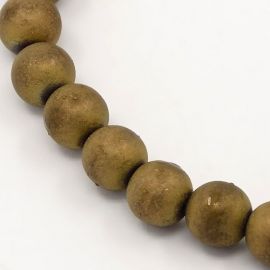 Synthetic Hematite Bead strand 8 mm