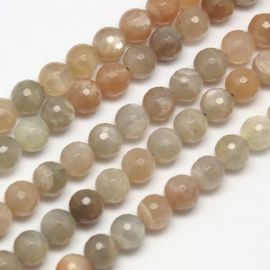Natural Moon Stone Bead Thread, Assorted colors 6 mm