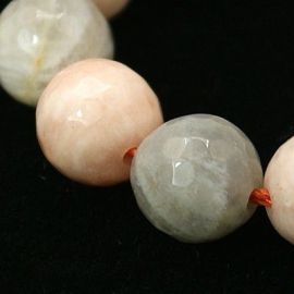 Thread of natural sun stone beads 12 mm