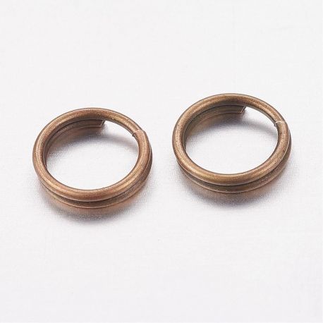 Dubultie bez niķeļa lēciena gredzeni 8 mm, 20 gab. MD1468