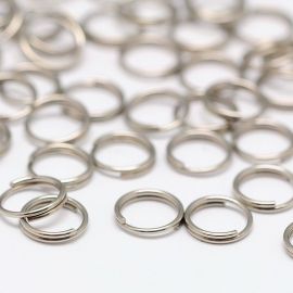 Stainless steel double jump rings 7 mm, 10 pcs.