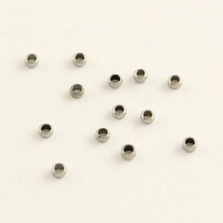 Nerūdijančio plieno spaustukai 2,5x1,5 mm ~50 vnt. (1,72 g.) MD1474