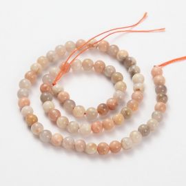 Thread of natural sun stone beads 8 mm