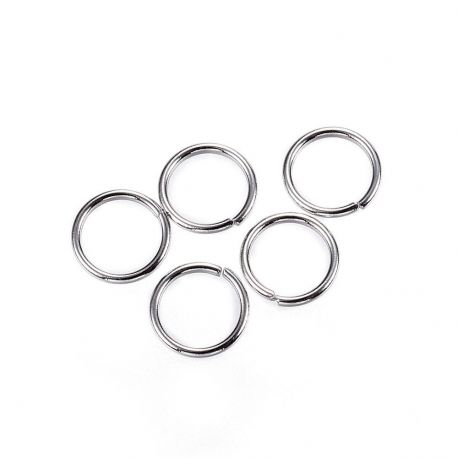 Stainless steel jump rings 6 mm, 10 pcs. MD1494