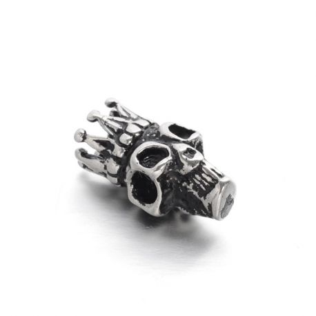 Roostevabast terasest vaherõngas "Skull" 17x8 mm, 1 tk. II0255