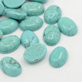 Synthetic Turquoise Cabochon 18x13 mm, 2 pcs. KB0209