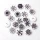 Wooden button "Snowflakes" 18 mm, 1 pcs. SAG0036