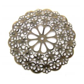 Durchbrochene Platte, senden. Bronze, runde Form, 56 mm