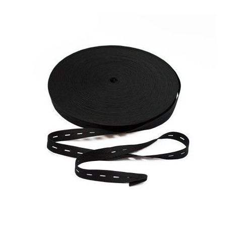 Elastīgā lente - gumija ar caurumiem 12 mm, 1 m. VV0215