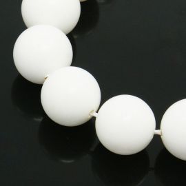 Muschelperlen, weiße runde Form 8 mm, 10 Stk