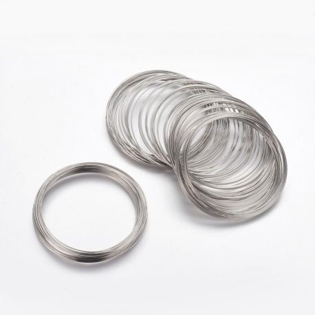Steel wire with memory for bracelet 60 mm, 10 rings MD1725