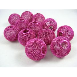 Metallperlen, leuchtend rosa, 25x22 mm, 1 Stck.