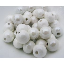 Rankų darbo keramikiniai karoliukai 10 mm, 1 vnt. KK0175