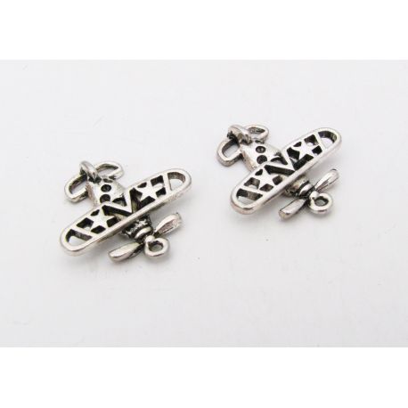 Pendant "Airplane" 19x19 mm, 1 pcs. MD1629