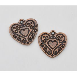 Pakabukas "Širdelė" 19x19 mm., 1 vnt.