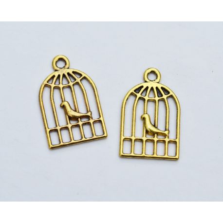 Anhänger "Vogelkäfig" 19x12 mm, 1 Stck. MD1668