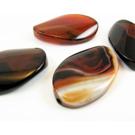 Agato karoliukai 37x21x7 mm, 1 vnt.