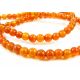 Agate stone beads orange - red round shape 4 mm