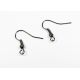 Hooks for the manufacture of an earring, black 17x0.6mm. Couple