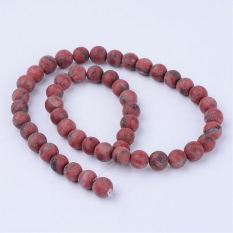 Looduslikud Seesami Jaspio helmed 8 mm., 1 haruga AK1168