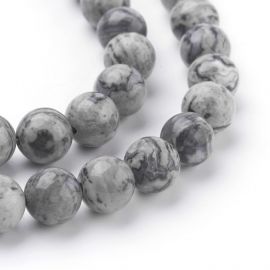 Natürliche Jaspio Perlen 8 mm, 1 Strang