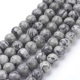 Looduslikud Jaspio helmed 8 mm., 1 haru