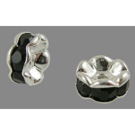 Spacers with rhinestones 6 mm., 10 pcs.