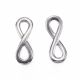 Nerūsējošā tērauda 304 savienotāji "Infinity" 17x6x2 mm., 1 gab. MD1740