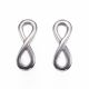 Nerūsējošā tērauda 304 savienotāji "Infinity" 17x6x2 mm., 1 gab. MD1740