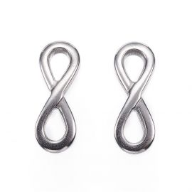 Nerūsējošā tērauda 304 savienotāji "Infinity" 17x6x2 mm., 1 gab.