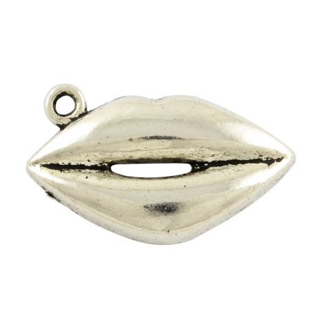 Anhänger „Lippen“ 24x13x3 mm, 2 Stk. MD1735