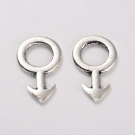 Pendant male sign 23x13 mm., 3 pcs.