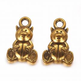Pendant "Bear" 16x10 mm., 2 pcs.
