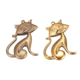 Pendant "Cat" 48x31 mm., 1 pcs.