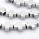 Sintētiskās hematīta pērles "Cross" 10x10x4 mm., 1 gab. AK1177