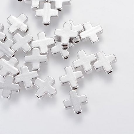 Misiņa starplika "Cross" 9x9x2,5 mm., 4 gab. II0357