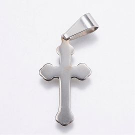 Stainless steel 304 pendant "Cross" 28x15x1 mm., 1 pcs.